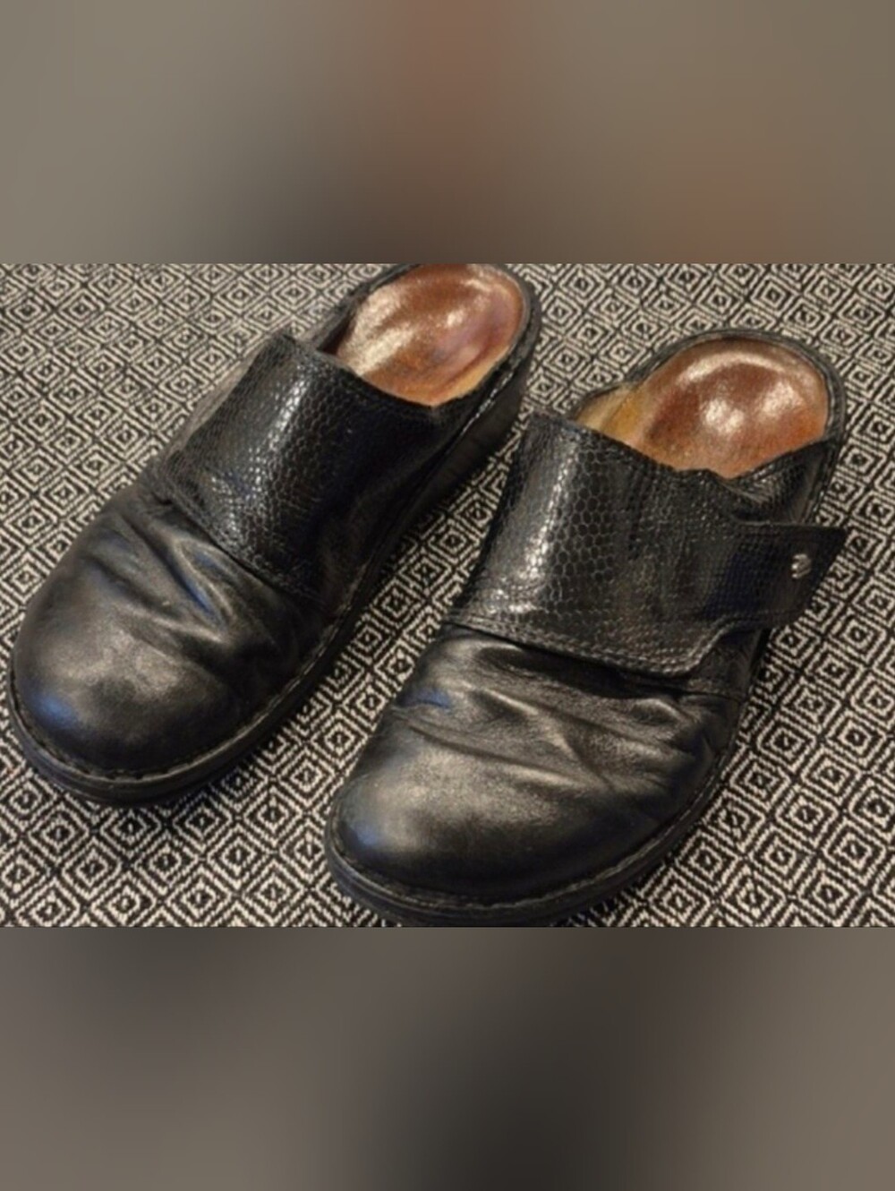 Finn Comfort Women's Black Leather Casual Shoes / Mules Size 8.5 (39)